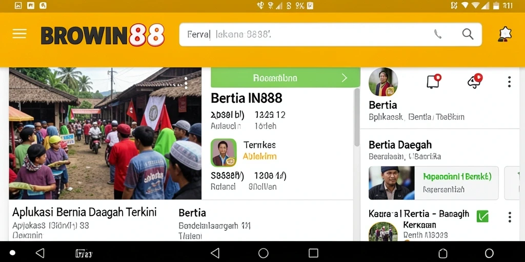 Antarmuka BROWIN88 yang memudahkan akses berita daerah.