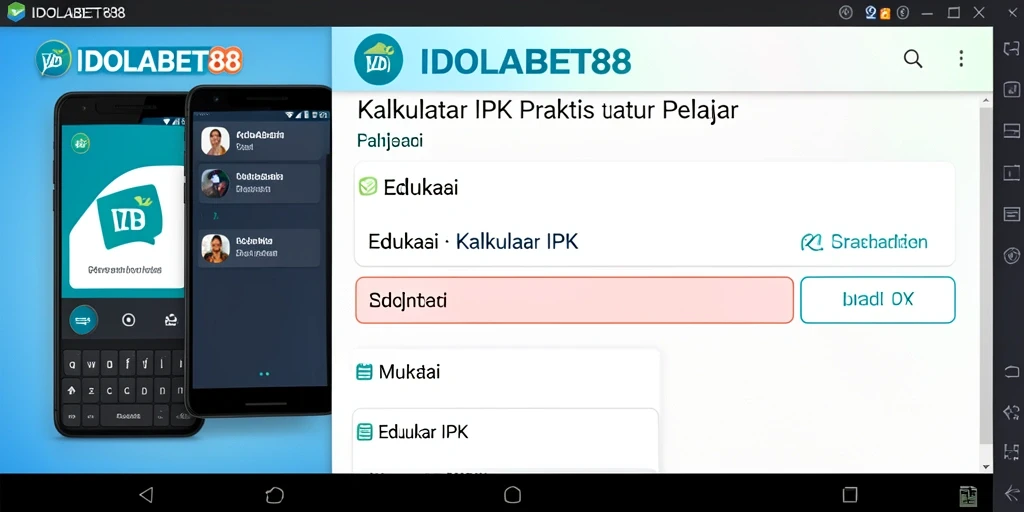 Tampilan antarmuka aplikasi Kalkulator IPK yang sederhana dan menarik.
