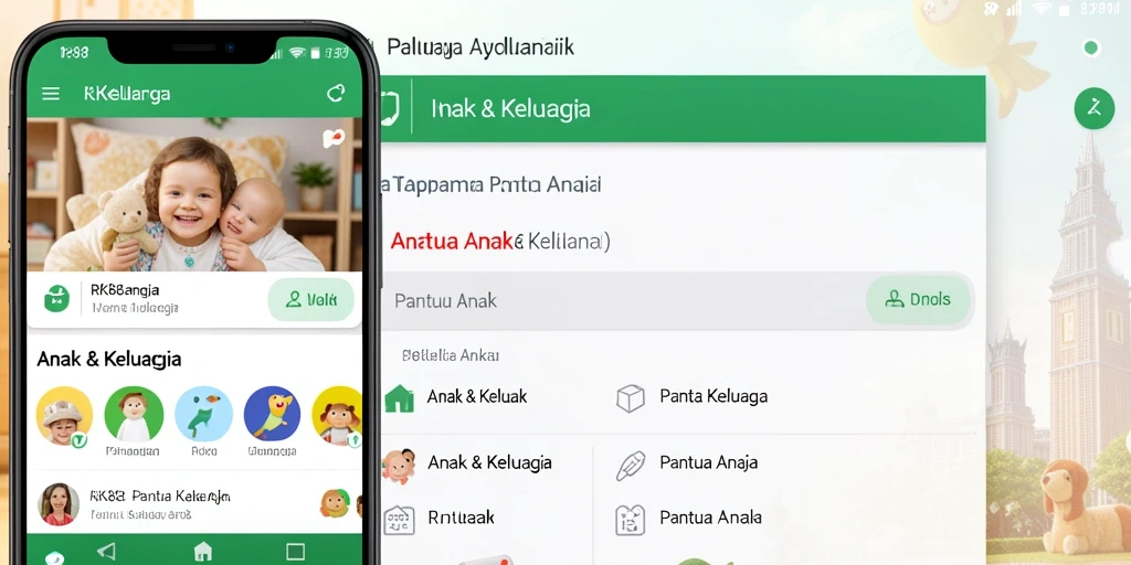 Tampilan antarmuka RK88 yang ramah pengguna saat memantau anak.