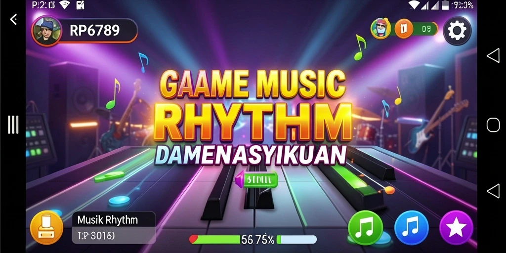 Tampilan antarmuka RP6789 yang menarik dengan fitur musik rhythm.