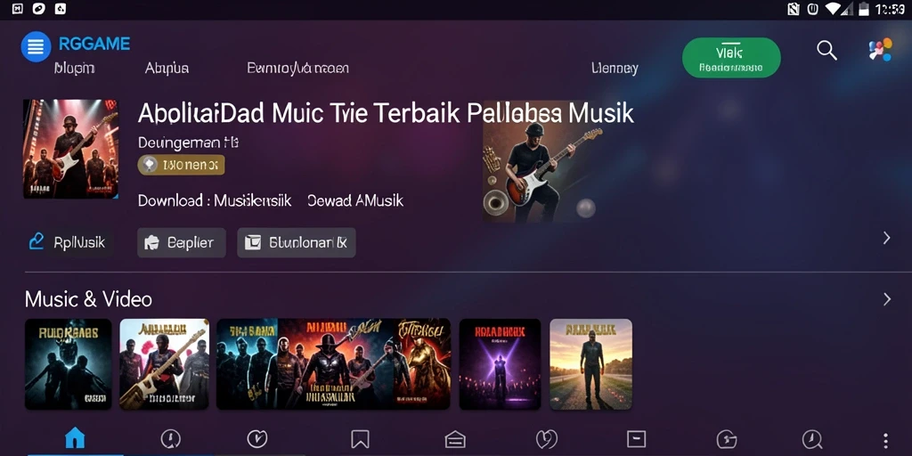 Antarmuka RPGAME yang sederhana dan mudah digunakan untuk Download Musik.