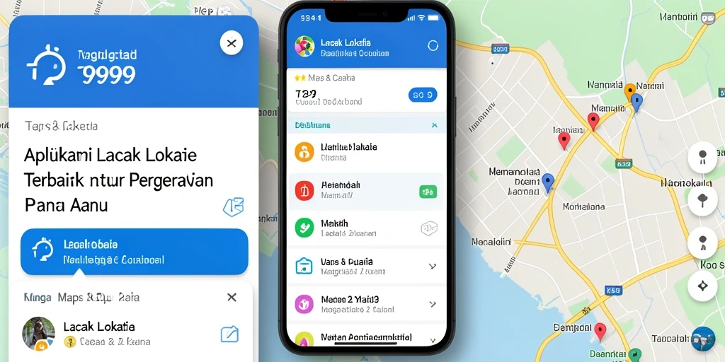 Antarmuka pengguna aplikasi Lacak Lokasi T9999 yang intuitif dan informatif.